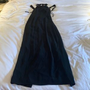 Beautiful Vintage Cache long black cage back cocktail dress